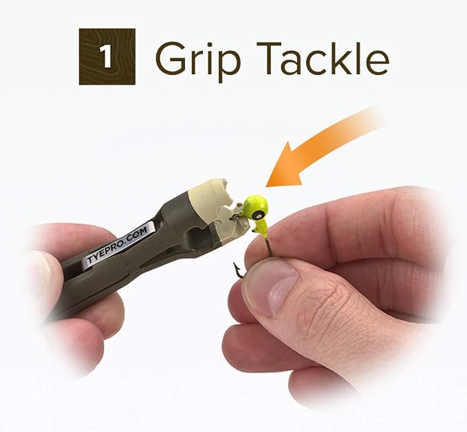 Fly and Ice Fishing Knot Tying Tool - Easily Tie Hooks, Jigs and Flies, Grip Eyelet, Thread Line, and Clip Fishing Line With One Accessory