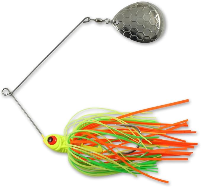 Northland Fishing Tackle Reed Runner Single Spin - Premium Spinner Baits for Freshwater - Assorted Lures for Bass, Pike, and Musky in 15 Colors & 3 Sizes