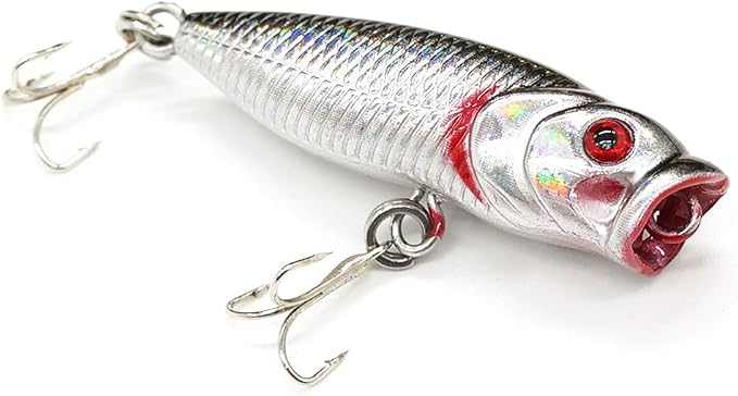 Seasky Fishing Plug Lures Micro Popper Topwater Trout Attack in Freshwater
