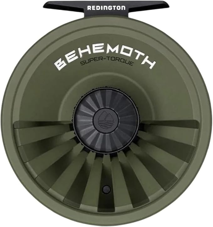 Redington Behemoth Fly Reel – Heavy-Duty Carbon Drag, Large Arbor, Die-Cast Frame & Deep V-Spool – Freshwater & Saltwater Fly Fishing Reel for Trout, Bass, Salmon & Big Game