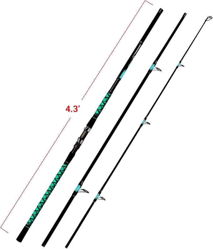 Fiblink Surf Fishing Rod Portable Travel Surf Spinning Rod 2 Piece/3 Piece/4 Piece Carbon Fiber Saltwater Fishing Rod 9'/10'/12'/13'/15'