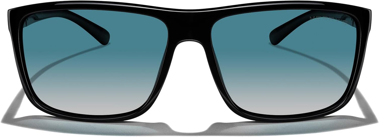 MERRY'S Rectangular Polarized Sports Sunglasses for Men Women Cycling Driving Fishing UV400 Protection S8225