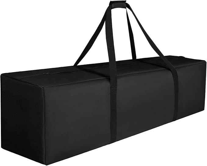 Sports Duffle Bag - Extra Large Travel Duffel Luggage Bag with Upgrade Zipper, Sturdy & Water Resistant, Black (Black 47inch)
