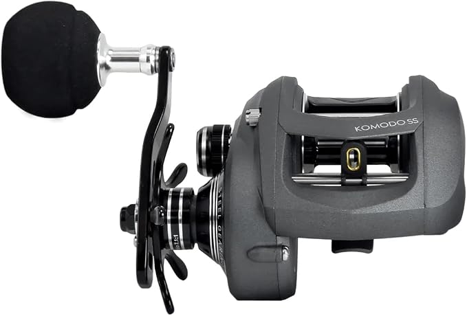 Okuma Komodo SS Large Capacity Aluminum Frame Stainless Steel Gears Low Profile Baitcaster