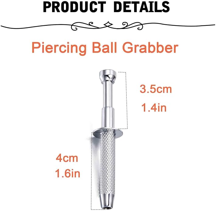 MODRSA 20g 16g 18g Piercing Taper Internal Threaded Piercing Taper Insertion Threader Tool Threadless Jewelry Changing Tool Horseshoe Nose Ring Labret Earring Studs Applicator Piercing Ball Grabber