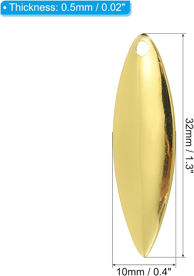 PATIKIL Fishing Lure Blades Willowleaf Lure Making for DIY Bait