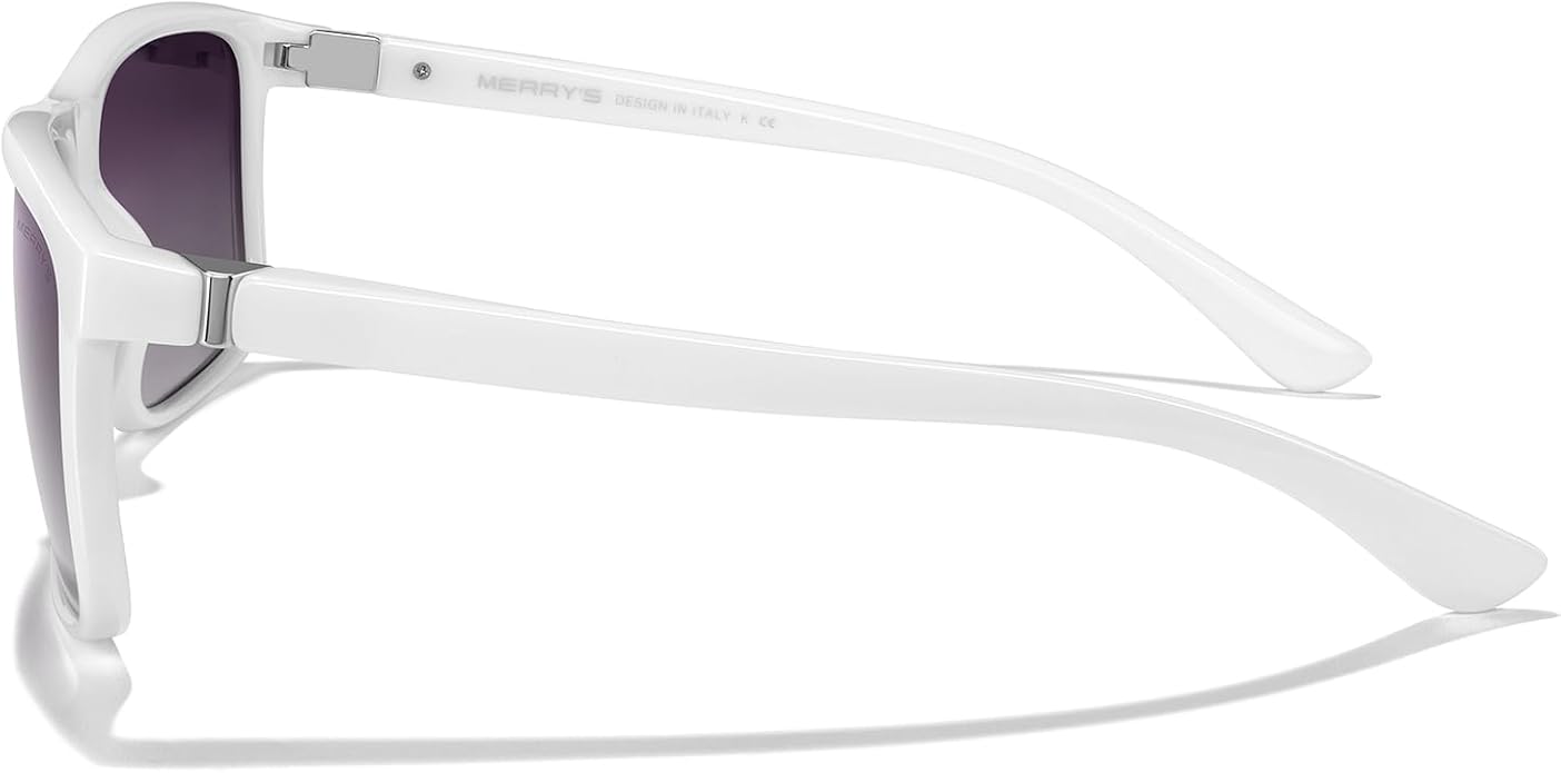 MERRY'S Rectangular Polarized Sports Sunglasses for Men Women Cycling Driving Fishing UV400 Protection S8225