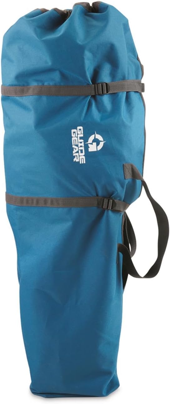 Guide Gear Oversized Extra Large Padded Camping Chair, Portable, Folding, Large Camp Lounge Beach Chairs for Outdoor, Adults, Men and Women, Heavy-Duty 400 Pound Capacity, with Cup Holder Blue