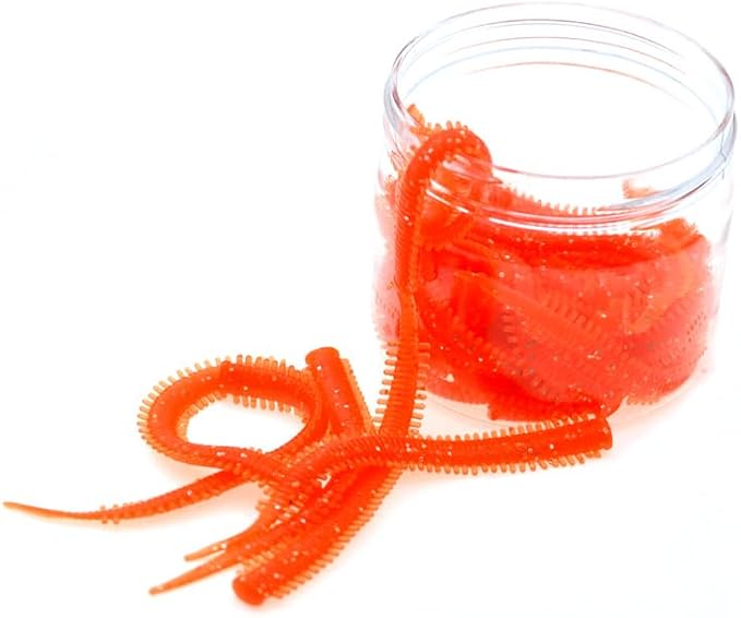 90pcs Soft Fishing Lure Super Soft TPE Worm Bait Elastic Durable Environmental Earthworm Neried ﻿