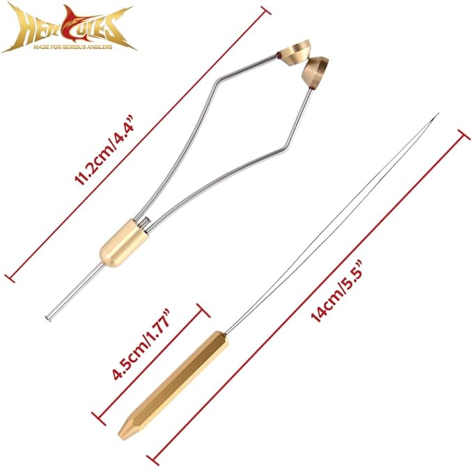 HERCULES Fly Tying Tools, Fly Tying Kit with Bobbin Thread Holder, Wire Threader, Knot Whip Finisher, Hackle Plier, Bodkin, Fly Fishing Lure Making Accessories