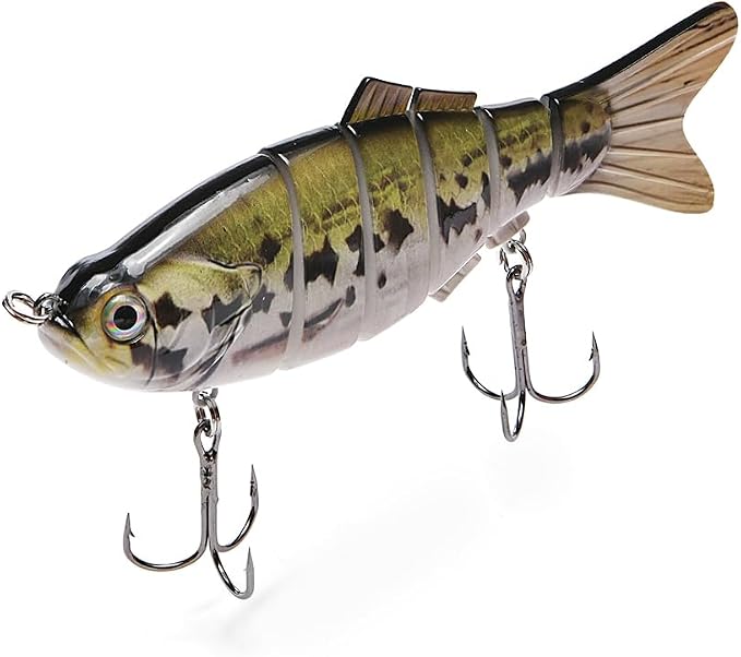 Large Multi Jointed Fishing Lures Bait,Big Giant Fishing Bass Lures,Crankbaits Swimbaits with Treble Hook