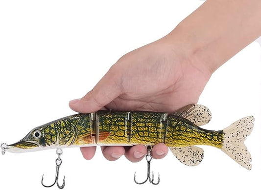 Large Multi Jointed Fishing Lures Bait,Big Giant Fishing Bass Lures,Crankbaits Swimbaits with Treble Hook