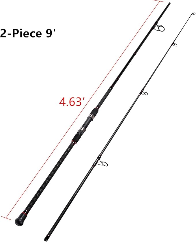 Fiblink Surf Spinning Fishing Rod 2-Piece/4-Piece Graphite Travel Fishing Rod