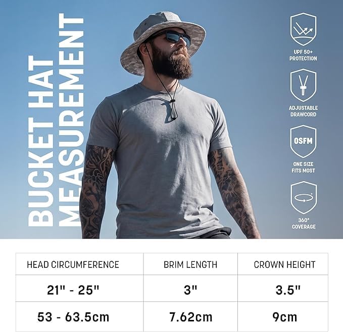 Soul of Adventure Bucket Hat | UV 50+ for Adults | Sun Protection with Adjustable Fit, Moisture-Wicking Fabric
