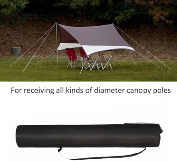 80cm Oxford Pole Storage Bag - Water proof Carrying Case with Shoulder Strap for Canopy Poles, Trekking Poles & Fishing Rods (31.5" Length, Black)‌