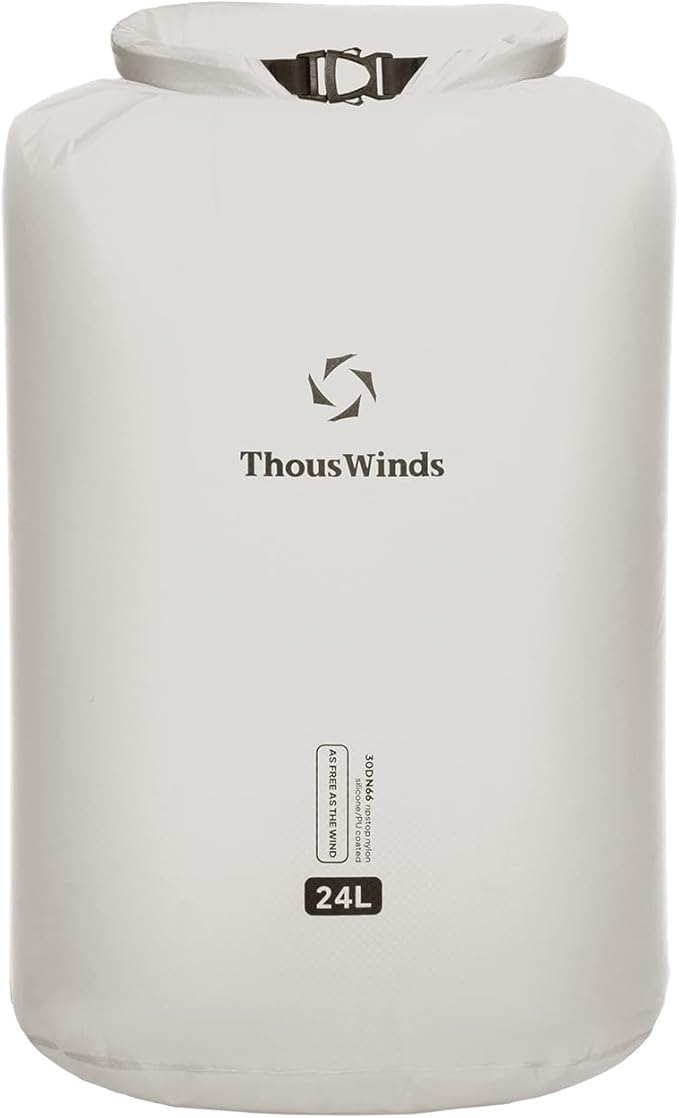 Thous Winds Heavy Duty Waterproof Dry Bag, 24L/36L Large Capacity Roll Top Dry Sack for Travel, Fishing, Motorcycle, Camping, Kayaking, Boating