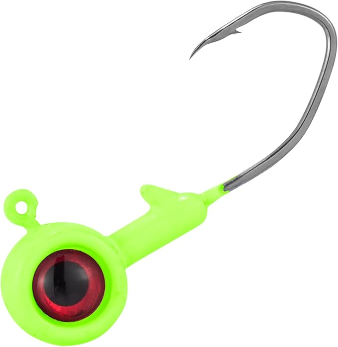 Dr.Fish Crappie Jig 3D Eyes Fishing Jig Head Freshwater Crappie Trout Panfish Hook Bass Fishing Lure 1/32oz 1/16oz 1/8oz