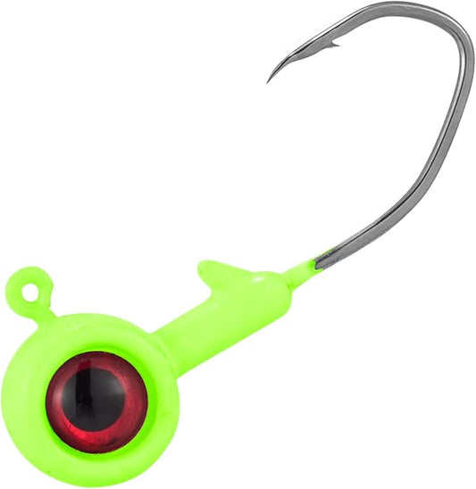 Dr.Fish Crappie Jig 3D Eyes Fishing Jig Head Freshwater Crappie Trout Panfish Hook Bass Fishing Lure 1/32oz 1/16oz 1/8oz