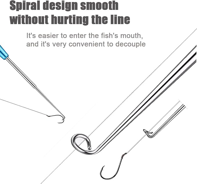 Quick Fish Hook Remover Tool 3 Set Fishhook Easy Removal Detacher for Fishing Accessories Stainless Steel Fish Hook Disconnect Extractor Device Gadgets Kit