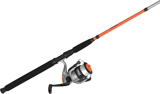Zebco Ready Tackle Spinning Combo, 5-Foot 6-Inch, 2-Piece Fishing Rod, Size 30 Reel, 8-Pound Line, 29-Piece Tackle Kit