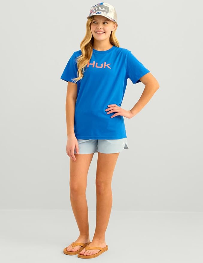 HUK Mens Performance Fishing Logo Tee, Short Sleeve T-Shirt for Men