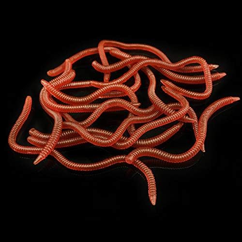 20pcs Worms for Bass Fishing, Soft Plastic Fishing Lures Plastic Worms, Fishing Worms for Bass Fishing Freshwater Saltwater