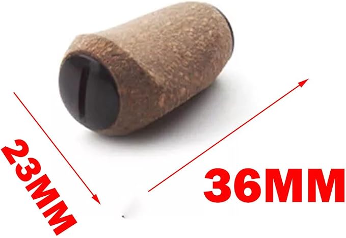 Reel Handle Knob Compatible with Abu Shimano Daiwa Soft Rubber Cork Wood Spinning Baitcasting