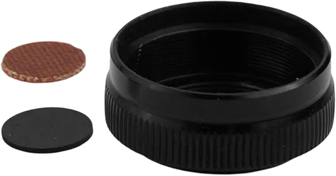 Fishing Reel Spool Tension Knob Cap Replacement Part Aluminum Alloy Compatible With Baitcast Reels (Fits Similar Metanium-Style Models) With Knurled Threads And Gaskets(black)
