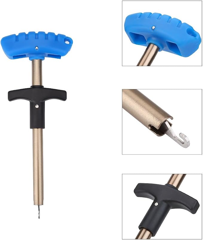 Tbest Fishing Hook Remover Stainless Steel T Shaped Quick Needle Remover Extractor Fish Hook Removing Tools Saltwater Freshwater