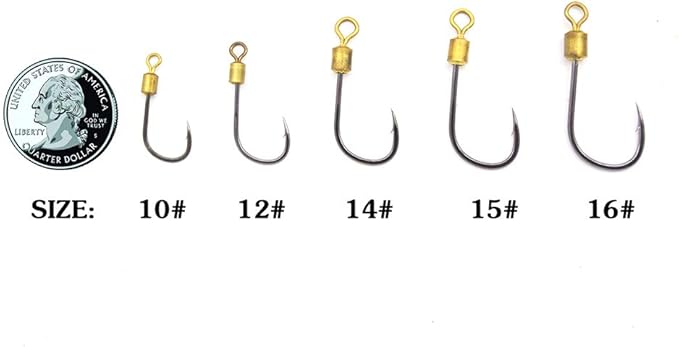 Fishing Hook with Leader,5 Hooks Fishing Rig-7 Strands Nylon Coated Fishing Leader with Swivle,Snap,Hooks