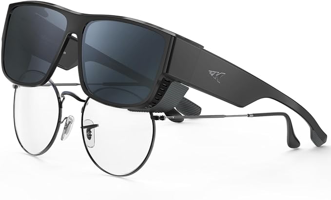 KastKing Comal Fit-Over Polarized Sports Sunglasses With PuriVex Protective Lens Coating, Fishing Driving, UV400, Men Women