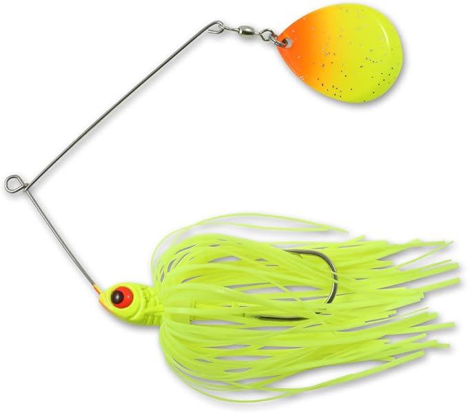 Northland Fishing Tackle Reed Runner Single Spin - Premium Spinner Baits for Freshwater - Assorted Lures for Bass, Pike, and Musky in 15 Colors & 3 Sizes