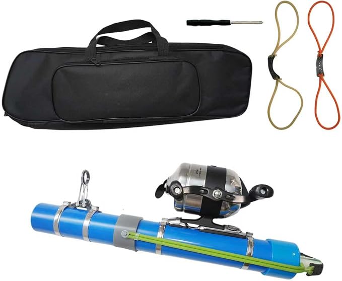 Portable Fishing Catapult Rod, Durable & Lightweight Telescopic Lure & Bait Launcher for Saltwater & Freshwater, High Elasticity Casting Tool, Professional New Model Travel Fishing Gear