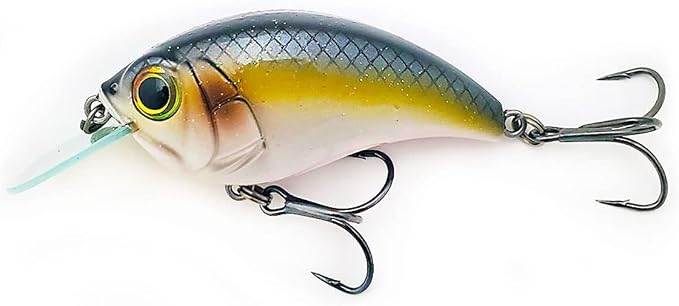 Bill Lewis Lifelike SB-57 3/8 OZ. MDJ Series Squarebill Crankbait Fishing Lure with Mustad Triple Grip Hooks