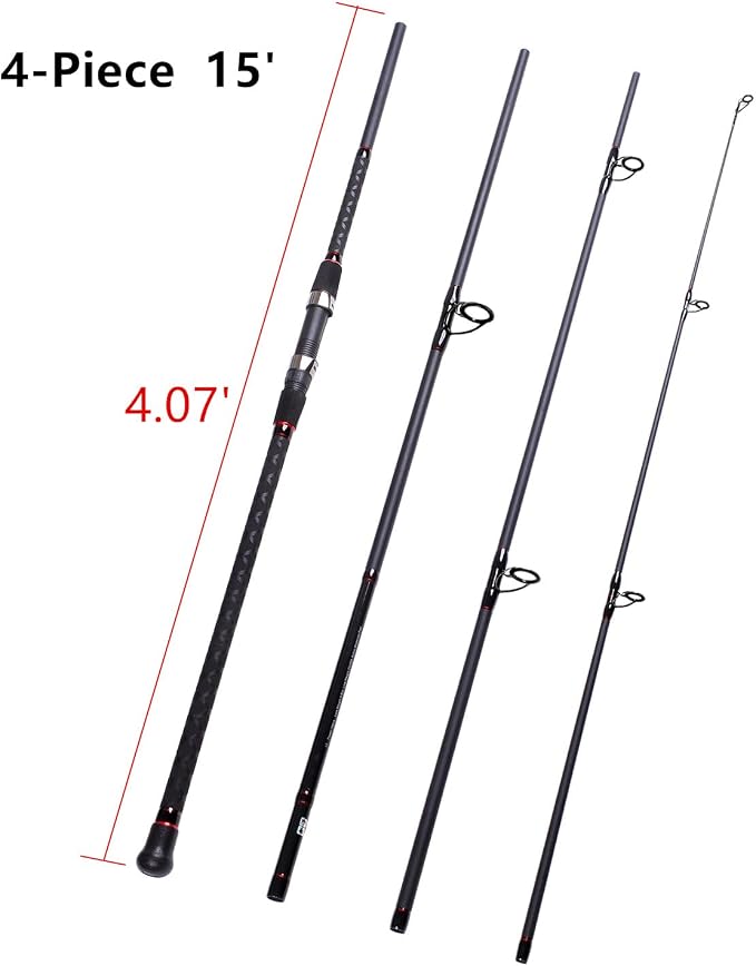 Fiblink Surf Spinning Fishing Rod 2-Piece/4-Piece Graphite Travel Fishing Rod