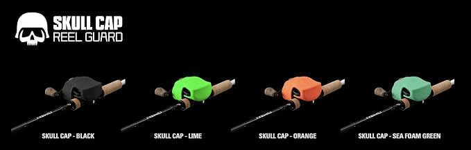 Skull Cap - Skull Cap - Low-Profile Baitcast Reel Covers - Fits Most Right Hand and Left Hand Baitcast Reels