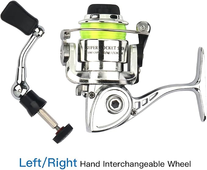 Lixada Fishing Rod Reel Combo Mini Pen Fishing Pole Kit Telescopic Fishing Rod Spinning Reel Combo Kit