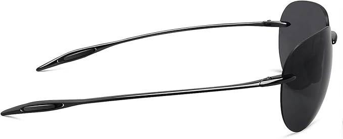JULI Sports Sunglasses for Men Women Tr90 Rimless Frame for Running Fishing Golf Surf Driving MJ8009