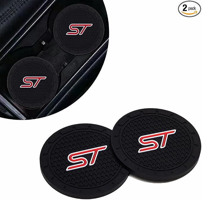 2 Pack ST Car Cup Holder, Non-Slip Cup Coasters for Fashion car Interior Accessories,Decorative Car Cup Mat, Diameter 2.75 Inch