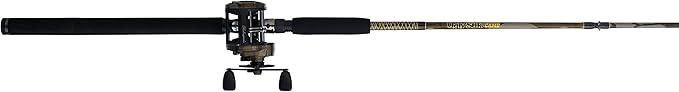 Ugly Stik 7’ Camo Conventional Fishing Rod and Reel Casting Combo, Right Handle Position, Ugly Tech Construction With Clear Tip Design, 1-Piece Rod, Size 20 2 Ball Bearing Conventional Reel