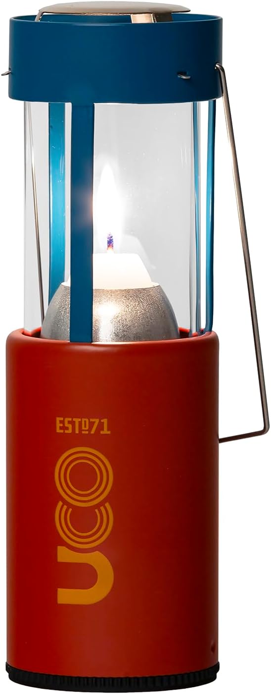UCO Original Candle Lantern with 1 Long-Burning Emergency Candle, Original Collapsible Candle Lantern for Camping & Emergency Preparedness