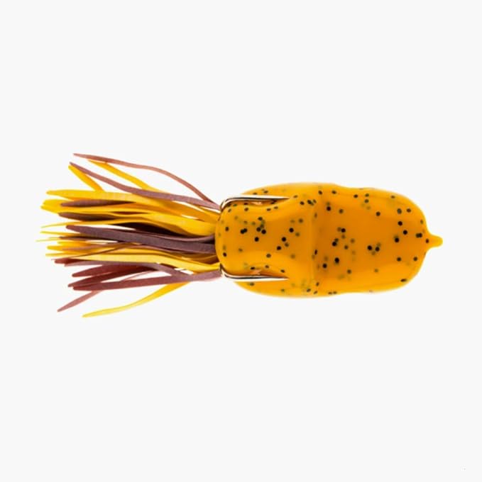 Scum Frog Popper Topwater Bass Fishing Hollow Body Frog Lure with Weedless Hooks, Green