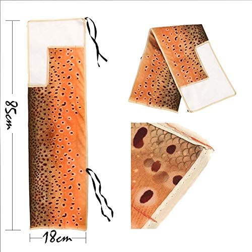 M MAXIMUMCATCH Maxcatch Fly Rod Sock, Thicken Cotton Fabric Protector Rod Cover with 4 Compartments, for 9ft/10ft 4-Sec Fly Rod