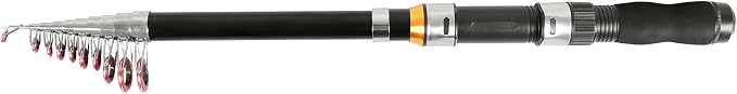 Telescopic Collapsible Extendable Fishing Rod for Saltwater and Freshwater, Lightweight and Compact Design