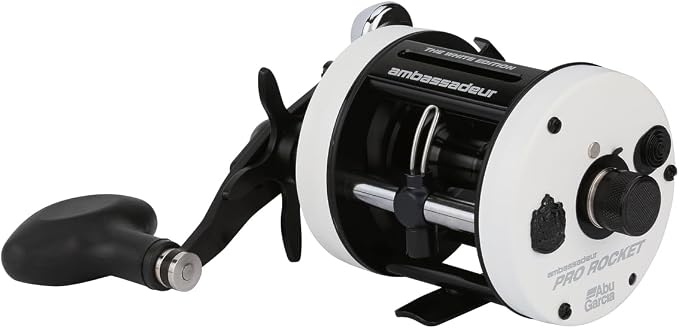 Abu Garcia Ambassadeur Pro Rocket 6500 CS Baitcast Reel White Edition