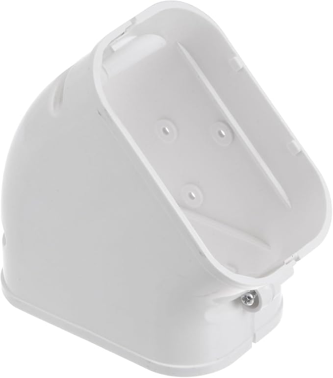 PATIKIL 4" PVC Decorative Line Cover, 45°Elbow Tubing Parts Accessories for Air Conditioner Central AC Heat Pump, White