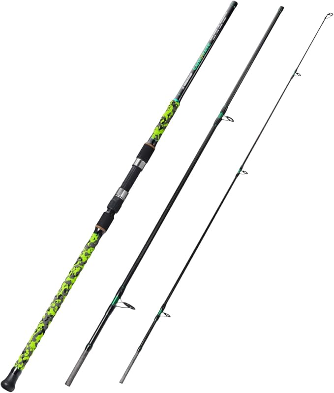 Sougayilang Surf Spinning Fishing Rod Carbon Travel Surf Rod M/MH 3 Piece Spinning Fishing Rod 9'/10'/11'/12'