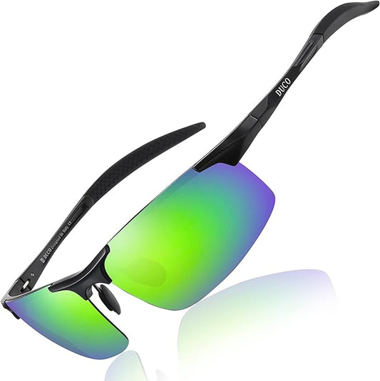 DUCO Mens Sports Polarized Sunglasses UV Protection Sunglasses for Men 8177s