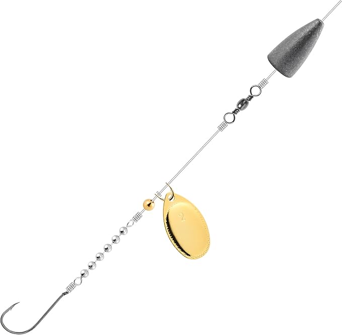 Dr.Fish 20 Pack Fishing Bead Chain Swivels Stainless Steel High Speed Trolling Swivels Fishing Tackle Rig Fishing Gear Freshwater Saltwater Salmon Walleye