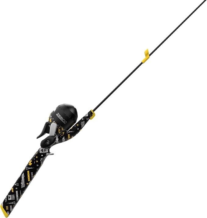 Zebco Youth Floating Spincast Reel and Fishing Rod Combo, Pre-Spooled with 6-Pound Cajun Line